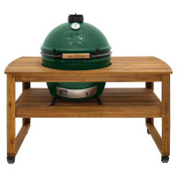 Керамічний гриль Big Green Egg XL у столі з акації