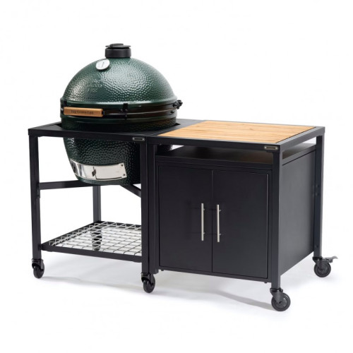 Керамічний вугільний гриль Big Green Egg XLARGE у каркасному столі з тумбою